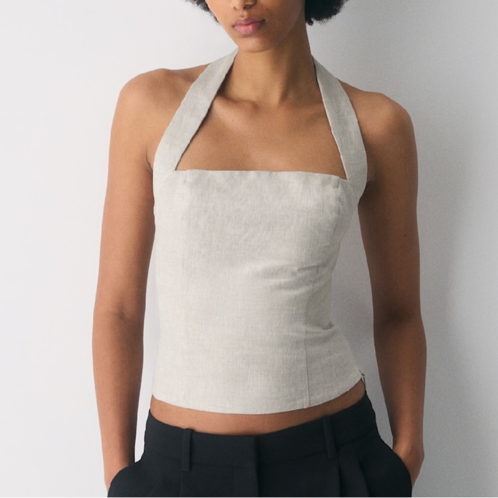 Whisper Linen Halter Top - Wilfred